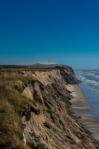 Danish westcoast rubjerg knude lighthouse in horizon, denmark