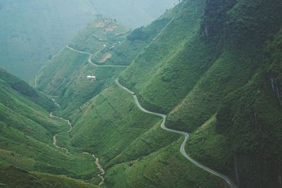 High angle view of mountains