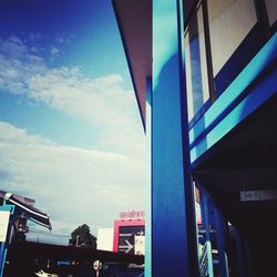 Low angle view of buildings against sky