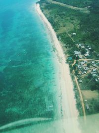 High angle view of sea