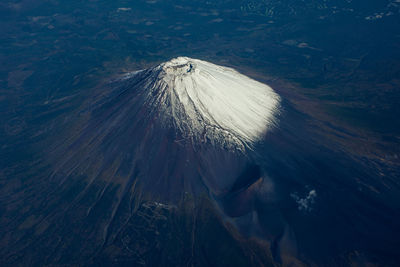 High angle view of volcanic landscape