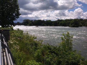 Scenic view of river against sky