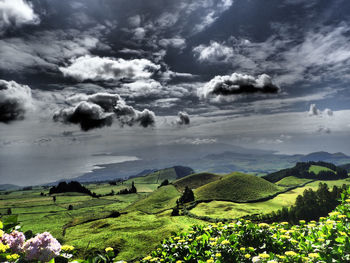 Scenic view of landscape against sky