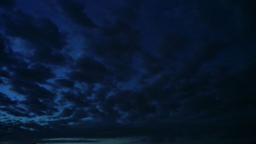 Low angle view of cloudy sky