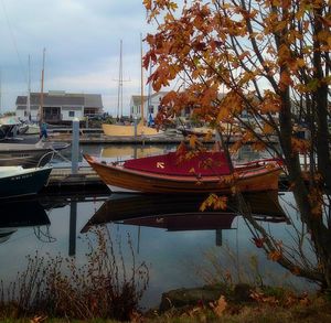 Boats in river