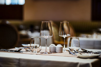 Place setting on table