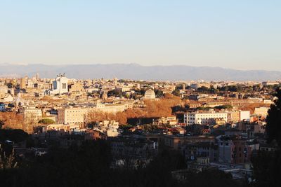 High angle view of townscape against sky