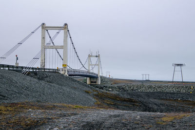 Bridge over the river jökulsá á breiðamerkursandi in the southeast of iceland