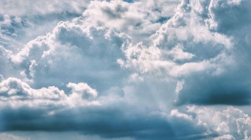 Low angle view of clouds in sky