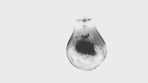 Close up of electric lamp against white background