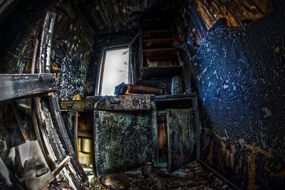Interior of abandoned building