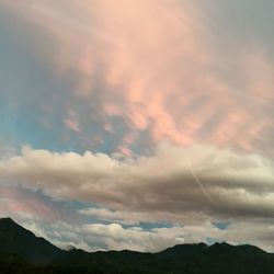 Scenic view of cloudscape against sky during sunset