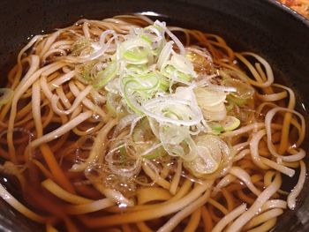 Close-up of noodles in bowl