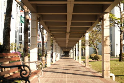 Empty corridor of building