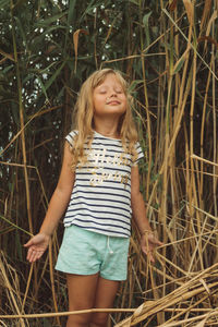 Portrait of girl smiling