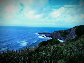 Scenic view of sea against sky