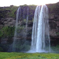 Scenic view of waterfall