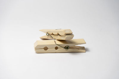 Close-up of stuffed toy over white background