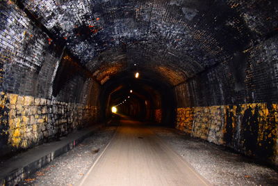 Empty illuminated tunnel