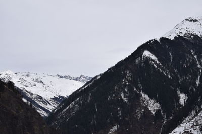 Mountains against clear sky