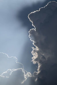 Low angle view of lightning in sky