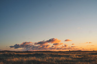 Sunset above the dunescape of northern denmark.