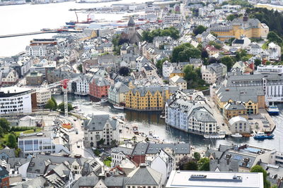 High angle view of cityscape