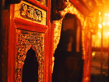 Close-up of door of temple