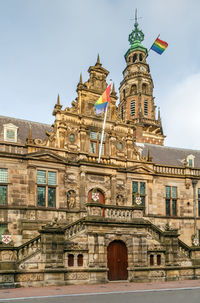 Low angle view of building against sky