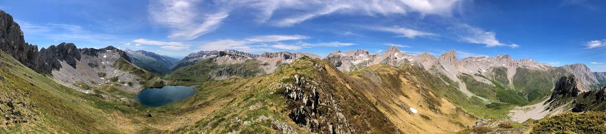 Panoramic view of landscape against sky