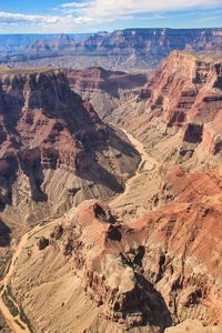 Aerial view of dramatic landscape