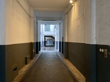 Empty corridor of building