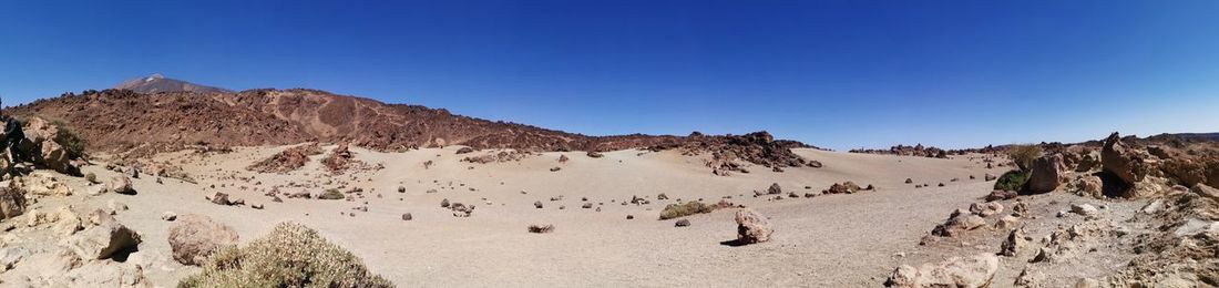 Rock formations in the teide national park in tenerife