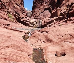 Rock formation on land