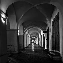 Empty corridor of building