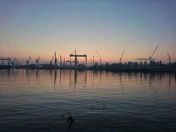 Scenic view of sea against sky at sunset