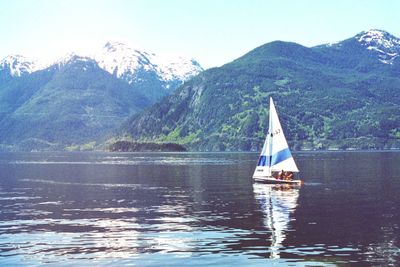 Boats sailing in sea