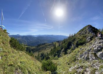 Scenic view of mountains against sky - tegernseer cottage