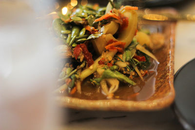 Close-up of salad in plate