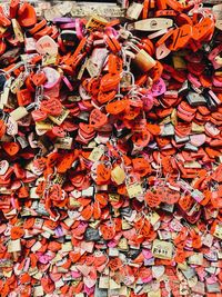 Full frame shot of padlocks