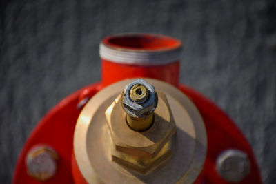 High angle view of water in container