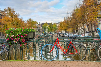 Amsterdam, netherlands. october 2022. one of the numerous canals in amsterdam. 