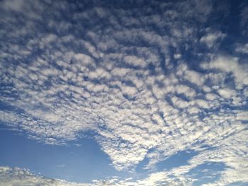 Low angle view of clouds in sky