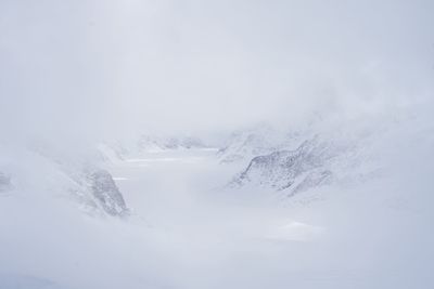 Snow covered mountain against sky