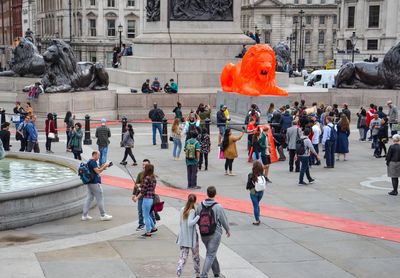 People on trafalgar square