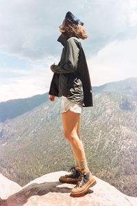 Woman standing on landscape