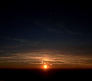 Scenic view of sunset over landscape