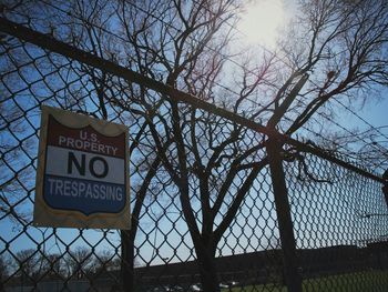 Low angle view of information sign