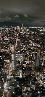 High angle view of cityscape against sky