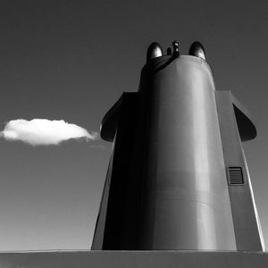 Low angle view of lighthouse against sky